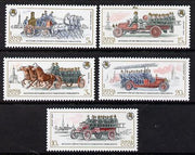 Russia 1984 Fire Engines 1st Issue set of 5 (inc horse drawn) unmounted mint, SG 5510-14