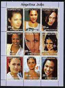 Kyrgyzstan 2003 Angelina Jolie perf sheetlet containing 9 values unmounted mint