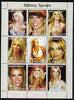 Kyrgyzstan 2003 Britney Spears perf sheetlet containing 9 values unmounted mint