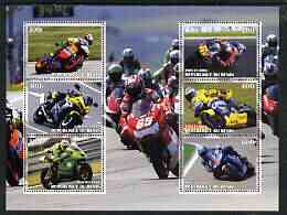 Benin 2003 Racing Motorcycles perf sheetlet containing 6 values unmounted mint
