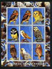 Somalia 2003 Owls perf sheetlet containing 9 values unmounted mint