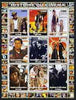 Congo 2003 History of the Cinema #11 perf sheetlet containing 9 values unmounted mint (Showing Chaplin, Tom Cruz, Fred & Ginger, Stallone & Mash)