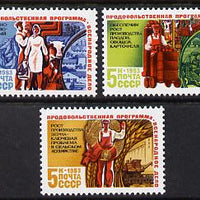 Russia 1983 Food Programme set of 3 unmounted mint, SG 5373-75, Mi 5320-22*
