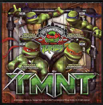 Grenada 2009 Mutant Ninja Turtles perf sheetlet containing 4 values unmounted mint