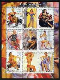 Eritrea 2003 Fantasy Art by Joyce Ballantyne (Pin-ups) perf sheet containing 9 values, unmounted mint