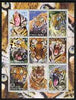 Eritrea 2003 Tigers perf sheetlet containing set of 9 values each with Rotary Logo unmounted mint