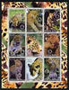 Eritrea 2003 Leopards perf sheetlet containing set of 9 values each with Rotary Logo unmounted mint