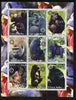 Eritrea 2003 Gorillas perf sheetlet containing set of 9 values each with Rotary Logo unmounted mint