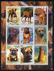 Eritrea 2003 Dogs - Rhodesian Ridgeback perf sheetlet containing set of 9 values each with Rotary Logo unmounted mint