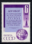 Russia 1963 Nuclear Test-Ban Treaty unmounted mint, SG 2918