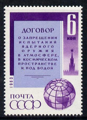 Russia 1963 Nuclear Test-Ban Treaty unmounted mint, SG 2918