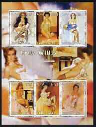 Eritrea 2003 Pin-up Art by Fritz Willis perf sheetlet containing 6 values unmounted mint