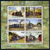 Mauritania 2003 Classic Locomotives perf sheetlet containing 6 values unmounted mint