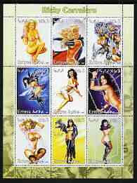 Eritrea 2003 Pin-Up Art by Ricky Carralero perf sheetlet containing set of 9 values unmounted mint
