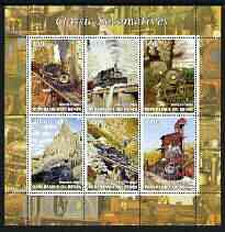 Benin 2003 Classic Locomotives perf sheetlet containing 6 values unmounted mint