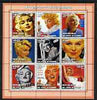 Ivory Coast 2002 Marilyn Monroe 40th Death Anniversary #3 perf sheetlet containing 9 values unmounted mint