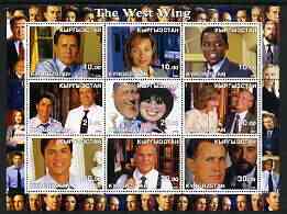 Kyrgyzstan 2002 The West Wing perf sheetlet containing 9 values unmounted mint