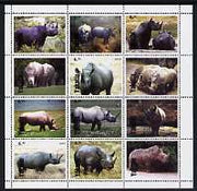 Kyrgyzstan 2004 Dogs - Retrievers perf sheetlet containing 9 values each with Rotary Logo, unmounted mint