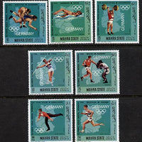 Aden - Mahra 1968 German Olympic Gold Medal Winners perf set of 7 unmounted mint (Mi 99-105A)