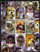 Kyrgyzstan 2004 Dogs - Lhasa Apso perf sheetlet containing 9 values each with Rotary logo unmounted mint