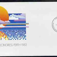 Australia 1983 Solar World Congress 27c postal stationery envelope with first day cancellation