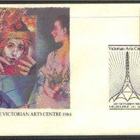Australia 1984 Completion of Victorian Arts Centre 30c postal stationery envelope with special illustrated first day cancellation