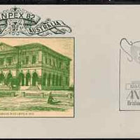 Australia 1982 Anpex 82 Stamp Exhibition 27c postal stationery envelope with special cancellation for 12th October (Official Opening)