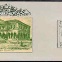 Australia 1982 Anpex 82 Stamp Exhibition 27c postal stationery envelope with special cancellation for 14th October (Stamp Promotion Day)