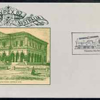 Australia 1982 Anpex 82 Stamp Exhibition 27c postal stationery envelope with special cancellation for 16th October (Thematics Day)