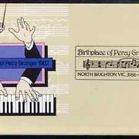 Australia 1982 Birth Centenary of Percy Grainger 27c postal stationery envelope with Special 'Birthplace' cancellation