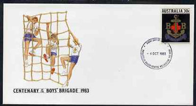 Australia 1983 Centenary of Boys Brigade 30c postal stationery envelope with first day cancellation
