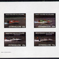 Eynhallow 1982 Speed Boats (advertising Shell Oil, Marlboro Cigarettes, etc) imperf set of 4 values (10p to 75p) unmounted mint