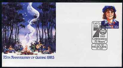 Australia 1985 75th Anniversary of Guiding 33c postal stationery envelope with special illustrated first day cancellation