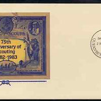 Australia 1982 75th Anniversary of Scouting 27c postal stationery envelope with first day cancellation