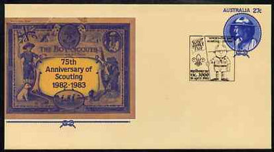 Australia 1982 75th Anniversary of Scouting 27c postal stationery envelope with special 'Scout Family Fair',cancellation