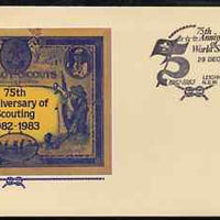 Australia 1982 75th Anniversary of Scouting 27c postal stationery envelope with special 'Leichhardt' first day cancellation