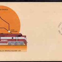 Australia 1980 Tarcoola-Alice Springs Railway 22c postal stationery envelope with first day cancellation