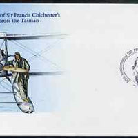 Australia 1981 50th Anniversary of Sir Francis Chichester's Flight Across the Tasman 22c postal stationery envelope with special illustrated 'Portrait' cancellation