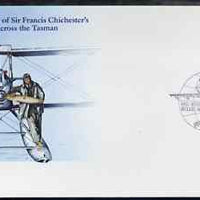 Australia 1981 50th Anniversary of Sir Francis Chichester's Flight Across the Tasman 22c postal stationery envelope with special illustrated 'Adelaide Airport' cancellation #1