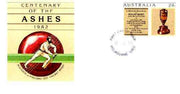 Australia 1982 Centenary of the Ashes 24c postal stationery envelope with first day cancellation