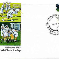 Australia 1985 5th women's World Bowls Championships 30c postal stationery envelope with special illustrated first day cancellation