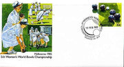 Australia 1985 5th women's World Bowls Championships 30c postal stationery envelope with special illustrated first day cancellation