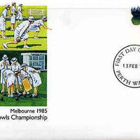 Australia 1985 5th women's World Bowls Championships 30c postal stationery envelope with first day cancellation