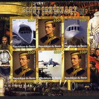 Benin 2007 Scout Centenary & Concorde imperf sheetlet containing 6 values unmounted mint. Note this item is privately produced and is offered purely on its thematic appeal