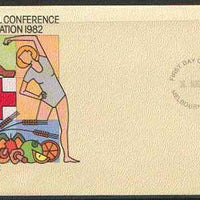 Australia 1982 International Conference on Health Education 27c postal stationery envelope with first day cancellation