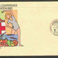 Australia 1982 International Conference on Health Education 27c postal stationery envelope with special illustrated 'Western Pacific Orthopaedic Association' cancellation