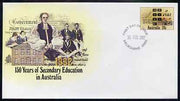 Australia 1982 150 years of Secondary Education 24c postal stationery envelope with first day cancellation