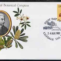 Australia 1981 International Botanical Congress 24c postal stationery envelope with special illustrated Lilydale first day cancellation