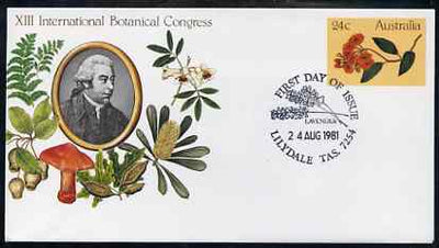 Australia 1981 International Botanical Congress 24c postal stationery envelope with special illustrated Lilydale first day cancellation