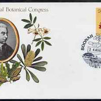 Australia 1981 International Botanical Congress 24c postal stationery envelope with special illustrated Boonah 'Tractor' first day cancellation